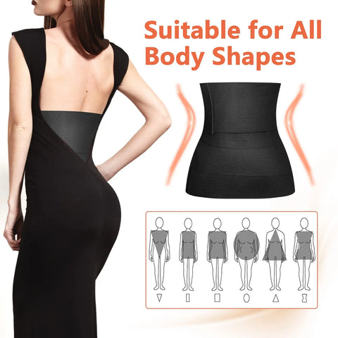 Woman's Girdle Stomach Wraps for Belly Fat Upgraded Waist Wraps for Stomach Wrap for Women Invisible Loop Body Wrap Plus Size 6M
