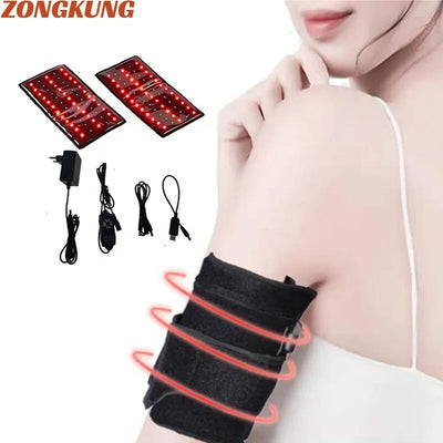 2Pcs 660&850NM Red Light Infrared Therapy Arm Belt
