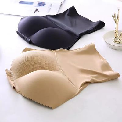 25%off-womens Strapless Bra Large Size Fat Mm Gathered Non-slip Large Chest  Non-slip Invisible Chest Stick Underwear,m-7xl